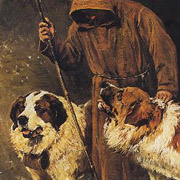 St bernhardshund - John Emms (1844-1912), St Bernhards to the rescue